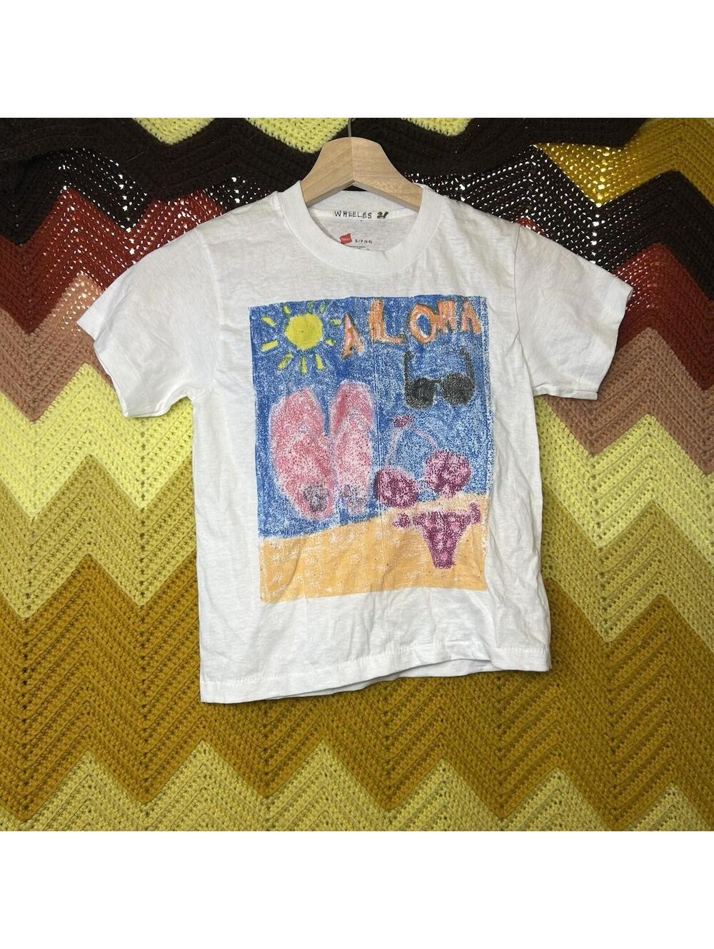 VTG Crazy Shirts Style Aloha Kids Y2K Early 2000s Vacation Bikini Single Stitch